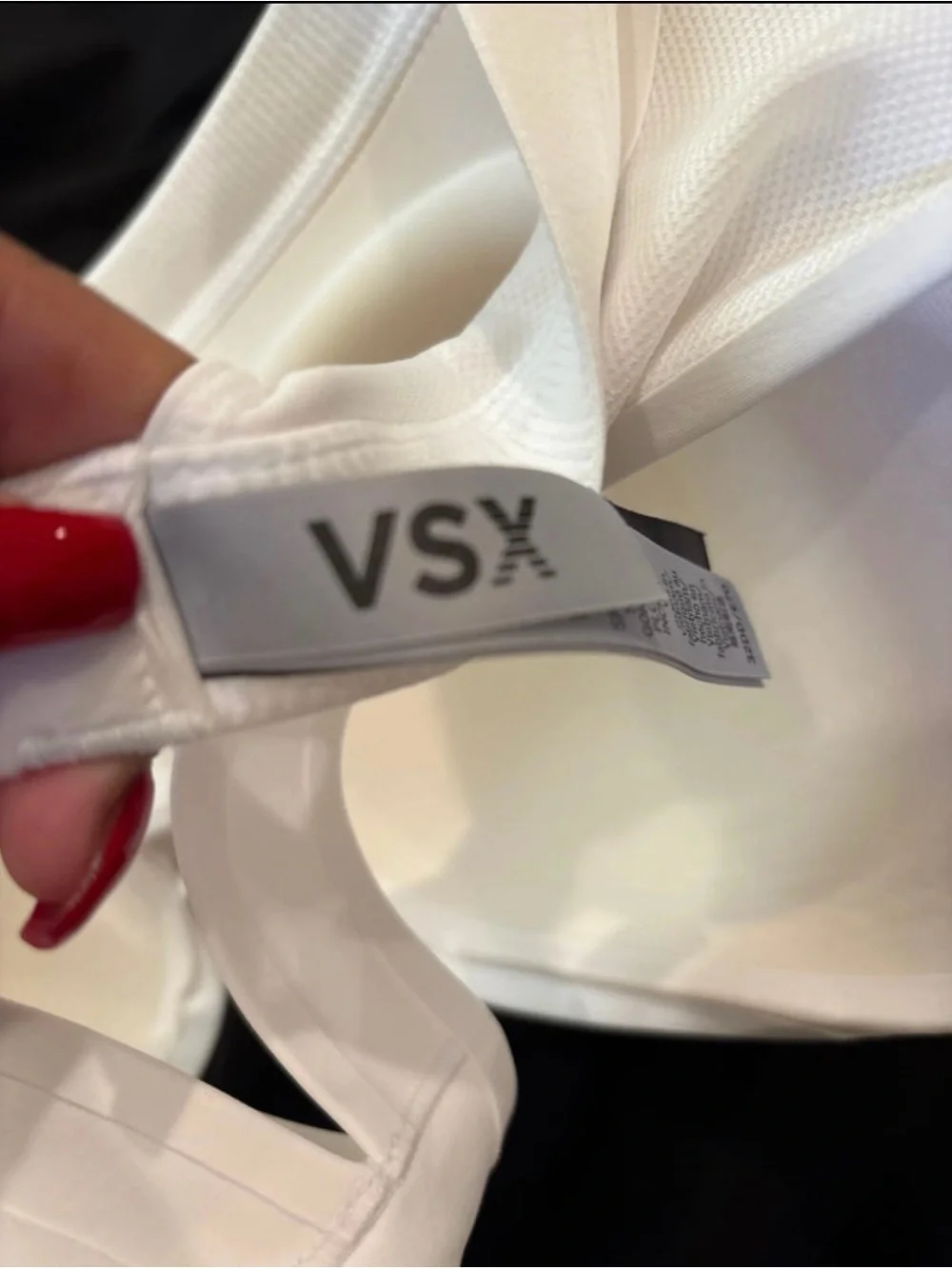 VSX White Padded Racerback Sports Bra with Molded Cups